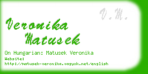 veronika matusek business card